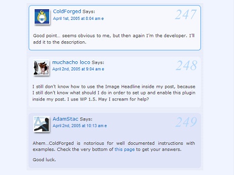 Comments on Wordpress