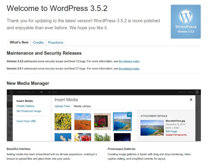 Update without fear to WordPress 3.5.2