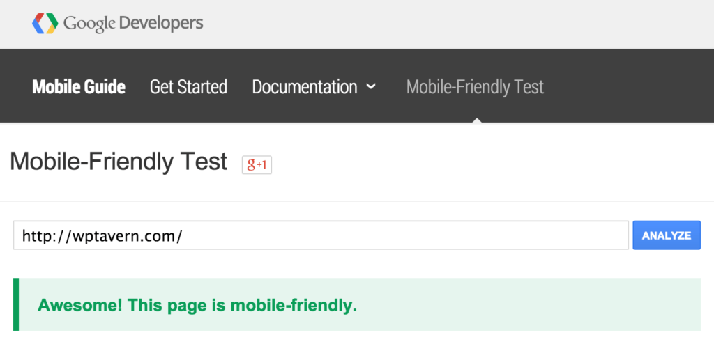 This test will analyze a URL and report if the page has a mobile-friendly design.