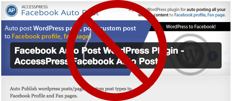 No more auto-posting from WordPress to your Facebook Profile ☹️